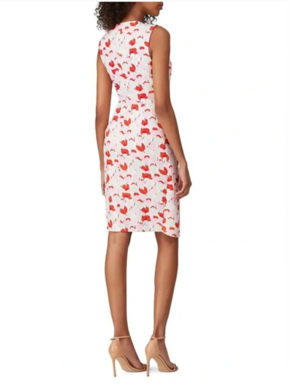 Black Halo Avilla Sheath Dress Size 0 Floral Tulip Print Wedding Guest Career - Picture 2 of 12